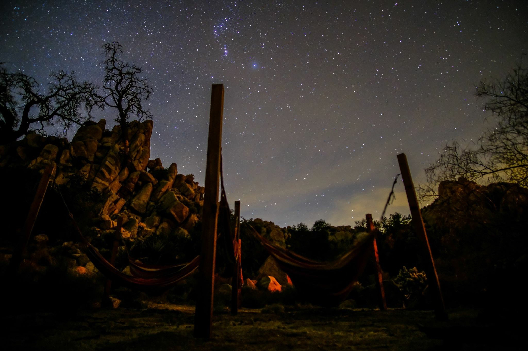 Hammock wheel is a guest favorite to stargaze from at night